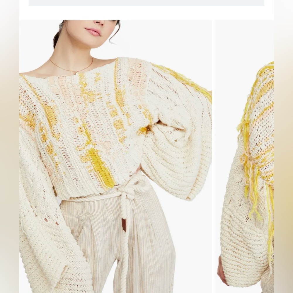Free People Drive Through Bell Sleeve Sweater